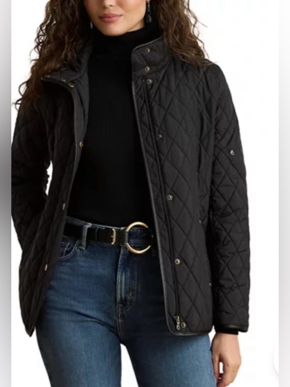 Lauren Ralph Lauren Black Quilted Jacket